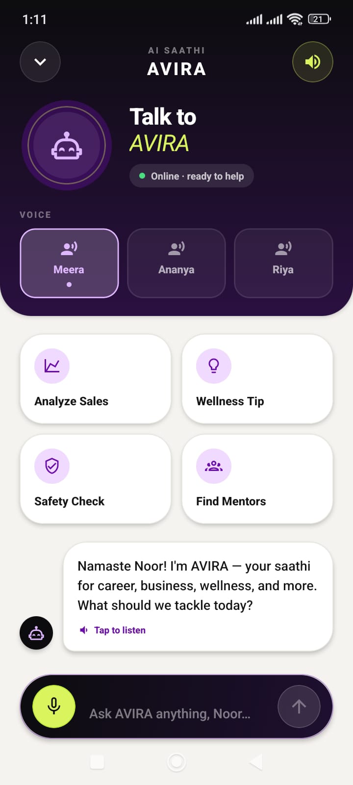 AVIRA AI saathi